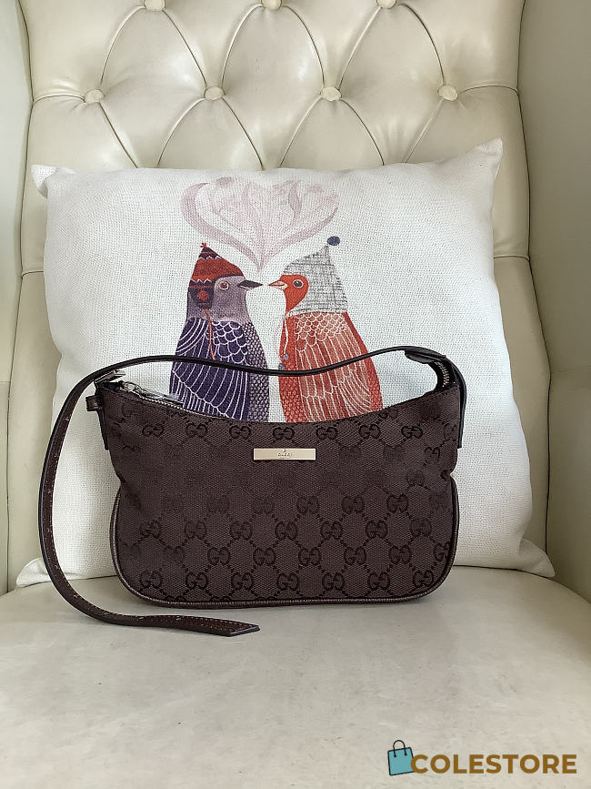 Colestore Gucci Lady Lunetta small shoulder bag dark brown GG canvas 22x14x5.5cm - 1