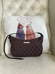 Colestore Gucci Lady Lunetta small shoulder bag dark brown GG canvas 22x14x5.5cm - 1