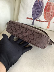 Colestore Gucci Lady Lunetta small shoulder bag dark brown GG canvas 22x14x5.5cm - 6