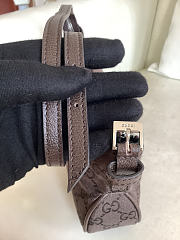 Colestore Gucci Lady Lunetta small shoulder bag dark brown GG canvas 22x14x5.5cm - 4