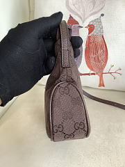 Colestore Gucci Lady Lunetta small shoulder bag dark brown GG canvas 22x14x5.5cm - 3