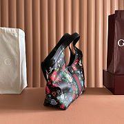 Colestore Gucci Giglio small tote bag black and multicolor Flora net 25 x 20 x15cm - 5