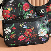Colestore Gucci Giglio small tote bag black and multicolor Flora net 25 x 20 x15cm - 4