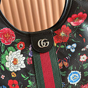 Colestore Gucci Giglio small tote bag black and multicolor Flora net 25 x 20 x15cm - 2