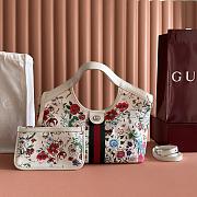 Colestore Gucci Giglio small tote bag white and multicolor net 25 x 20 x15cm - 1