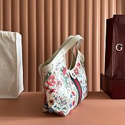 Colestore Gucci Giglio small tote bag white and multicolor net 25 x 20 x15cm - 4