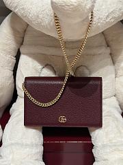 Colestore Gucci Bi-color GG Marmont wallet on chain Rosso Ancora Red and Pink Leather 20x12.5x4cm - 1