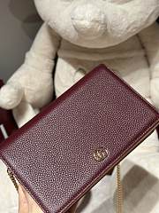 Colestore Gucci Bi-color GG Marmont wallet on chain Rosso Ancora Red and Pink Leather 20x12.5x4cm - 6