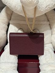 Colestore Gucci Bi-color GG Marmont wallet on chain Rosso Ancora Red and Pink Leather 20x12.5x4cm - 5