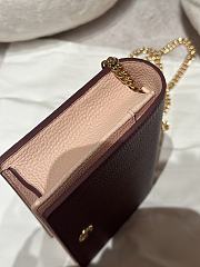 Colestore Gucci Bi-color GG Marmont wallet on chain Rosso Ancora Red and Pink Leather 20x12.5x4cm - 4