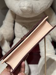 Colestore Gucci Bi-color GG Marmont wallet on chain Rosso Ancora Red and Pink Leather 20x12.5x4cm - 3