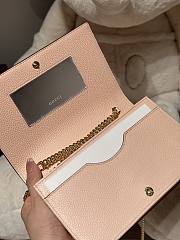 Colestore Gucci Bi-color GG Marmont wallet on chain Rosso Ancora Red and Pink Leather 20x12.5x4cm - 2