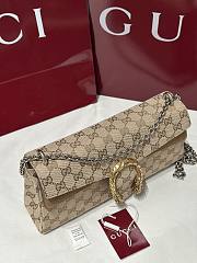 Colestore Gucci  Dionysus medium shoulder bag sand and brown GG canvas 28x14x7cm - 3