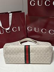 Colestore Gucci Giglio Large Tote Bag in ivory GG canvas 42(60)  × 47  × 16 cm - 4