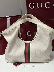 Colestore Gucci Giglio Large Tote Bag in ivory GG canvas 42(60)  × 47  × 16 cm - 3