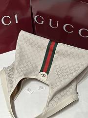 Colestore Gucci Giglio Large Tote Bag in ivory GG canvas 42(60)  × 47  × 16 cm - 2