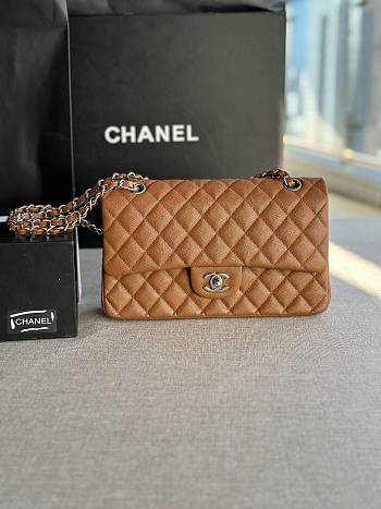 Colestore  Chanel Classic 11.12 Handbag   Grained Calfskin & Silver-Tone Metal  Camel  15.5 x 25.5 x 6.5cm