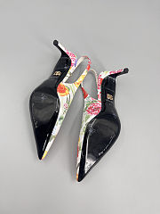 Colestore Dolce & Gabbana Floral-Print Charmeuse Slingback Pumps  - 6