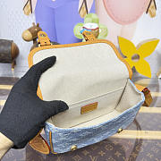 Colestore Louis Vuitton LV Qixi Festival Limited Edition Satchel Mini Crossbody Bag Monogram Denim M2A647 19.5x6x15cm - 4