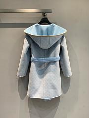 Colestore Louis Vuitton Reversible Signature Hooded Wrap Coat Light Blue - 6