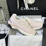Colestore Chanel Sneakers Mesh, Suede Calfskin & Calfskin Light Pink - 1