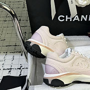 Colestore Chanel Sneakers Mesh, Suede Calfskin & Calfskin Light Pink - 5