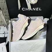 Colestore Chanel Sneakers Mesh, Suede Calfskin & Calfskin Light Pink - 4