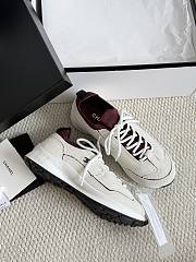 	 Colestore Chanel Métiers d’art 2026 Sneakers Velvet Calfskin & Mixed Fibers Ivory & Burgundy - 4