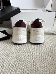 	 Colestore Chanel Métiers d’art 2026 Sneakers Velvet Calfskin & Mixed Fibers Ivory & Burgundy - 2