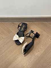 Colestore Chanel Sandals in Grosgrain Black and Ivory - 5