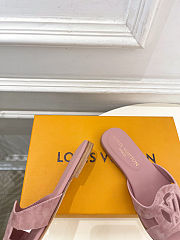 Colestore Louis Vuitton LV Isola Flat Mule Dusty Pink Suede baby goat leather - 6
