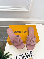 Colestore Louis Vuitton LV Isola Flat Mule Dusty Pink Suede baby goat leather - 3