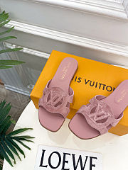 Colestore Louis Vuitton LV Isola Flat Mule Dusty Pink Suede baby goat leather - 2