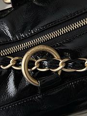 Colestore Chanel Vinyl Rock and Chain Bowler Black Bag 56x26x16cm - 5