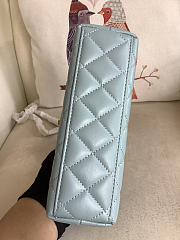 Colestore Chanel Blue Aged Calfskin Quilted Nano Kelly Shopper Aged Gold Hardware 13x19x7cm - 4