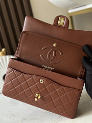 Colestore Chanel Medium Classic Handbag Lambskin & Gold-Tone Metal Brown/Caramel 25.5 × 15.5 × 6.5 cm - 6