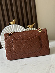 Colestore Chanel Medium Classic Handbag Lambskin & Gold-Tone Metal Brown/Caramel 25.5 × 15.5 × 6.5 cm - 5