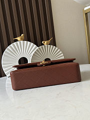 Colestore Chanel Medium Classic Handbag Lambskin & Gold-Tone Metal Brown/Caramel 25.5 × 15.5 × 6.5 cm - 3