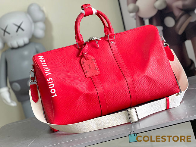 Colestore Louis Vuitton Epi Keepall Bandouliere 50 Vermillion Red 50 x 29 x 23 cm - 1