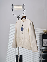 Colestore  Louis Vuitton Collarless Bouclette Jacket Beige  - 6