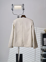 Colestore  Louis Vuitton Collarless Bouclette Jacket Beige  - 5