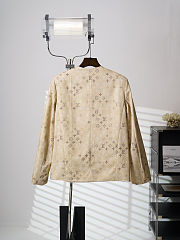 Colestore  Louis Vuitton Collarless Bouclette Jacket Beige  - 4