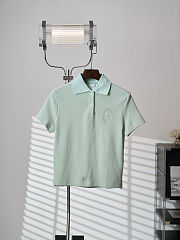 Colestore Dior Médaillon Embroidered Polo Shirt Green Cotton-Blend Piqué - 1