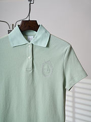 Colestore Dior Médaillon Embroidered Polo Shirt Green Cotton-Blend Piqué - 5