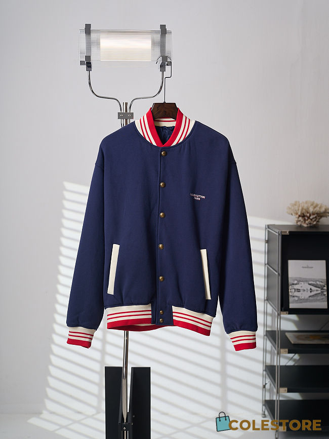 Colestore Louis Vuitton Elegant Varsity Jacket Deep Navy - 1