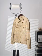 Colestore Louis Vuitton Embellished Denim Trucker Jacket Beige - 6