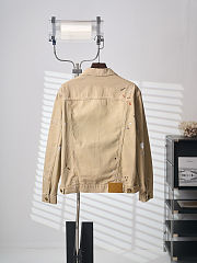 Colestore Louis Vuitton Embellished Denim Trucker Jacket Beige - 5