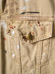 Colestore Louis Vuitton Embellished Denim Trucker Jacket Beige - 4