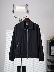 Colestore Dior Zipped Shirt with Dior Montaigne Embroidery Black Technical Fabric - 1