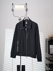 Colestore Dior Zipped Shirt with Dior Montaigne Embroidery Black Technical Fabric - 4